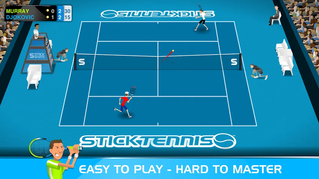 Stick Tennis (Стик Теннис)  [МОД Меню] Screenshot 1