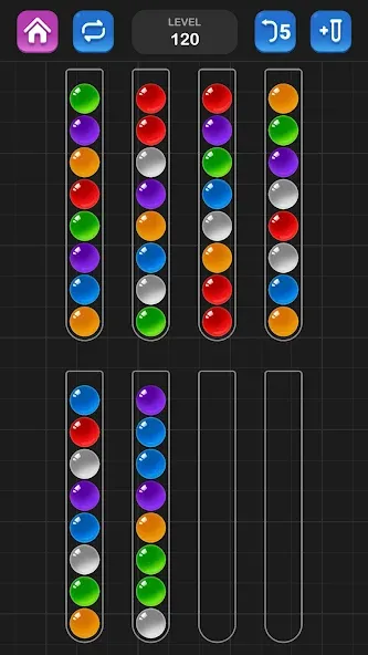 Ball Sort Puzzle - Color Game  [МОД Бесконечные деньги] Screenshot 2