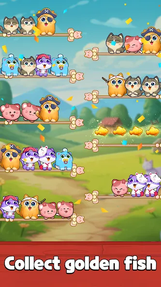 Cat Sort Puzzle: Cute Pet Game  [МОД Unlimited Money] Screenshot 3