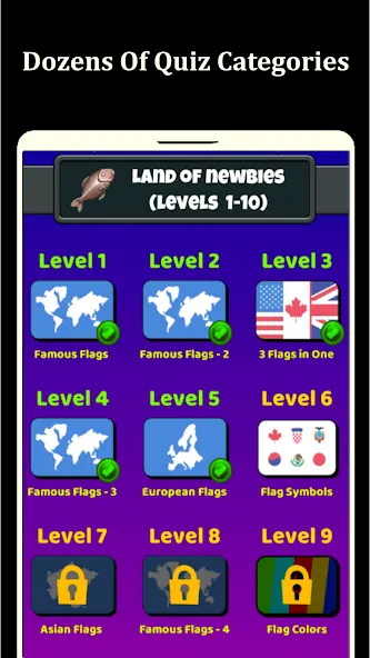 World Flags Quiz Game (Ворлд Флагс Квиз Гейм)  [МОД Меню] Screenshot 5