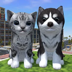 Скачать взлом Cute Cat And Puppy World (Кьют Кэт Энд Паппи Ворлд)  [МОД Unlimited Money] - полная версия apk на Андроид