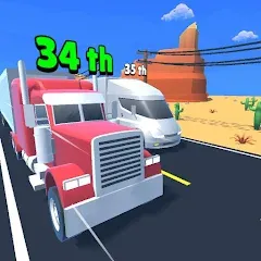 Скачать взломанную Idle Truck Racing : Cybertruck (Айдл Трак Рейсинг)  [МОД Все открыто] - последняя версия apk на Андроид