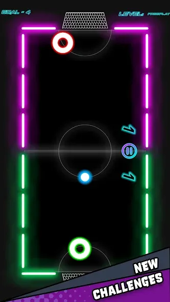 Air Hockey Glow HD Ultimate 2D (Эйр)  [МОД Unlocked] Screenshot 1