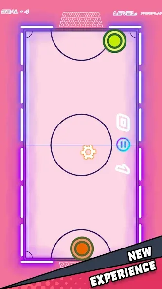 Air Hockey Glow HD Ultimate 2D (Эйр)  [МОД Unlocked] Screenshot 2