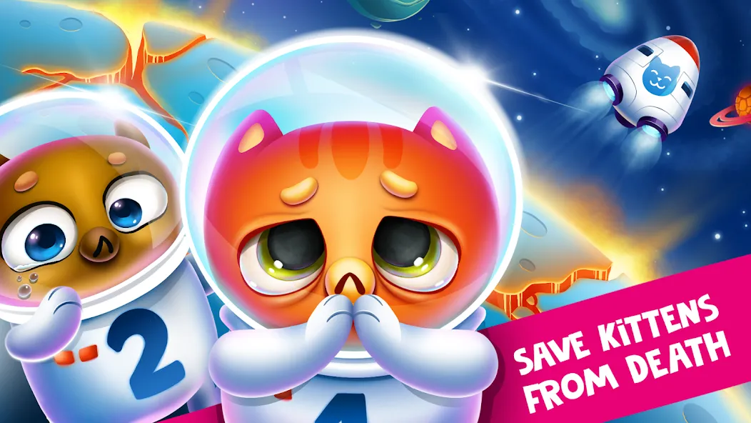 Space Cat Evolution: Kitty col  [МОД Много монет] Screenshot 1
