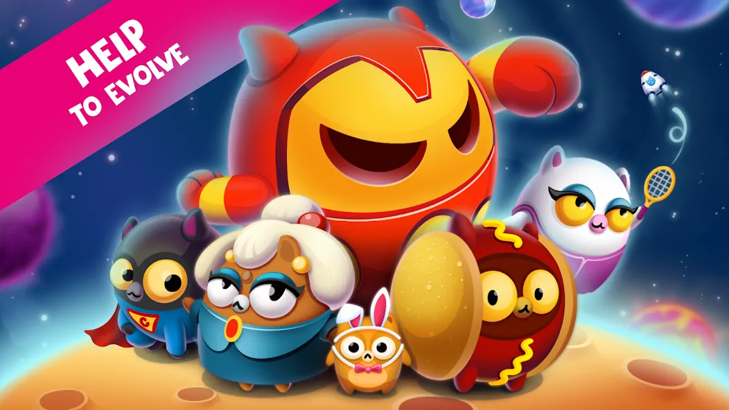 Space Cat Evolution: Kitty col  [МОД Много монет] Screenshot 2