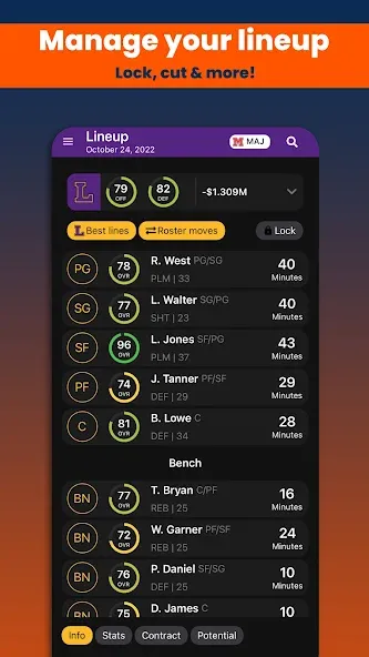 Basketball Legacy Manager 23 (Баскетбольный Легаси Менеджер 23)  [МОД Unlocked] Screenshot 1