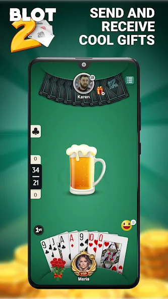 Blot 2 - Classic Belote (Блот 2)  [МОД Unlocked] Screenshot 5