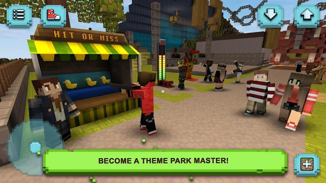 Theme Park Craft: Build & Ride  [МОД Бесконечные монеты] Screenshot 1