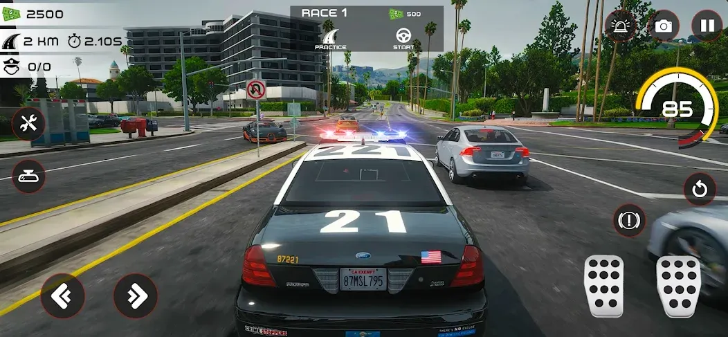 Highway Police Chase Simulator  [МОД Много монет] Screenshot 4
