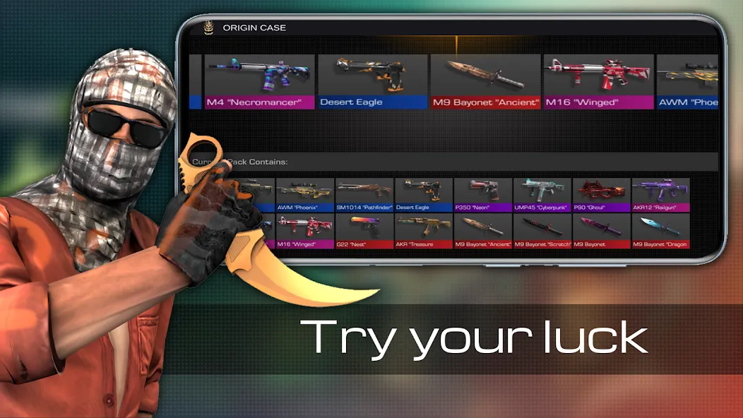 Case guns Simulator Standoff 2  [МОД Unlimited Money] Screenshot 1