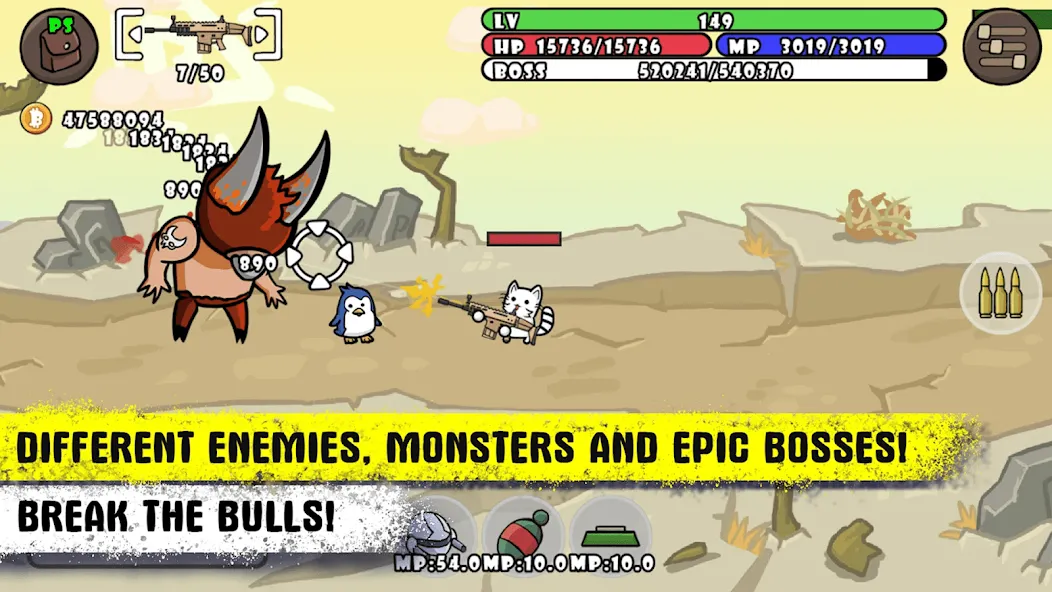 Stickman Cat Gun offline games  [МОД Меню] Screenshot 5