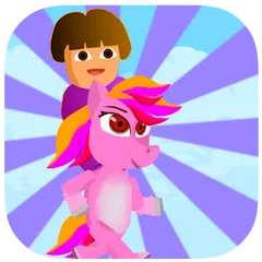 Скачать взлом Dora Riding Pony Escape Jungle (Дора на Пони Едет из Джунглей)  [МОД Unlimited Money] - полная версия apk на Андроид