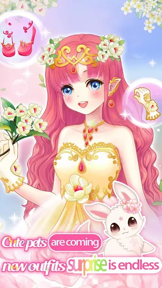 Dream Flower Dressup  [МОД Бесконечные монеты] Screenshot 1