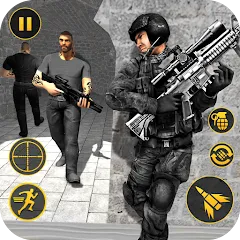 Скачать взломанную Anti Terrorist Shooting Game  [МОД Бесконечные деньги] - полная версия apk на Андроид