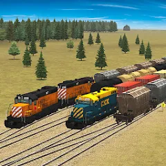 Скачать взломанную Train and rail yard simulator (Трейн энд рэйл йард симулятор)  [МОД Unlimited Money] - стабильная версия apk на Андроид