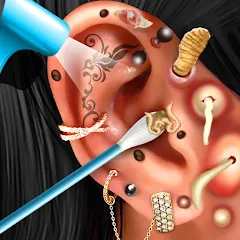 Взломанная Ear Salon ASMR Ear Wax& Tattoo (АСМР)  [МОД Unlimited Money] - полная версия apk на Андроид