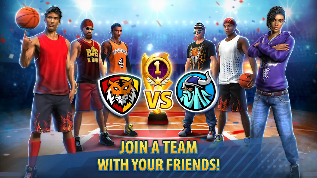 Basketball Stars: Multiplayer (Баскетбол Старс)  [МОД Unlimited Money] Screenshot 1