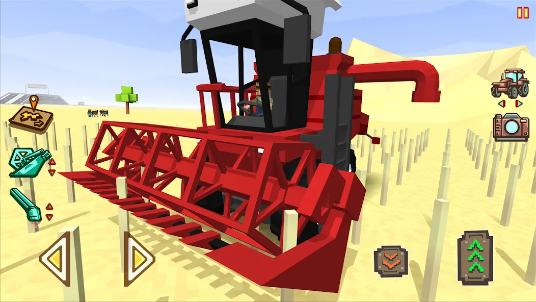 Blocky Farm Racing & Simulator  [МОД Бесконечные монеты] Screenshot 1