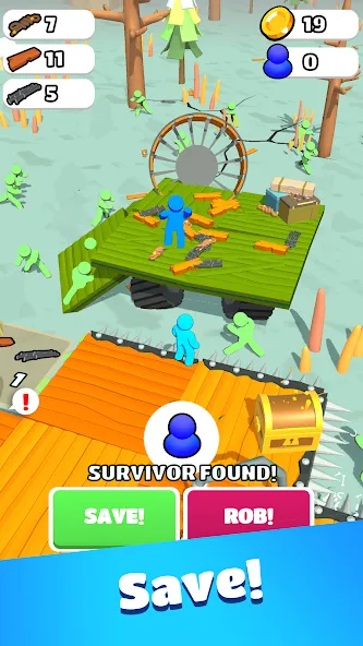 Zombie Raft (Зомби Рафт)  [МОД Unlocked] Screenshot 4