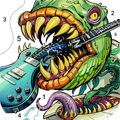 Взломанная Dark Fantasy Coloring Games  [МОД Menu] - последняя версия apk на Андроид