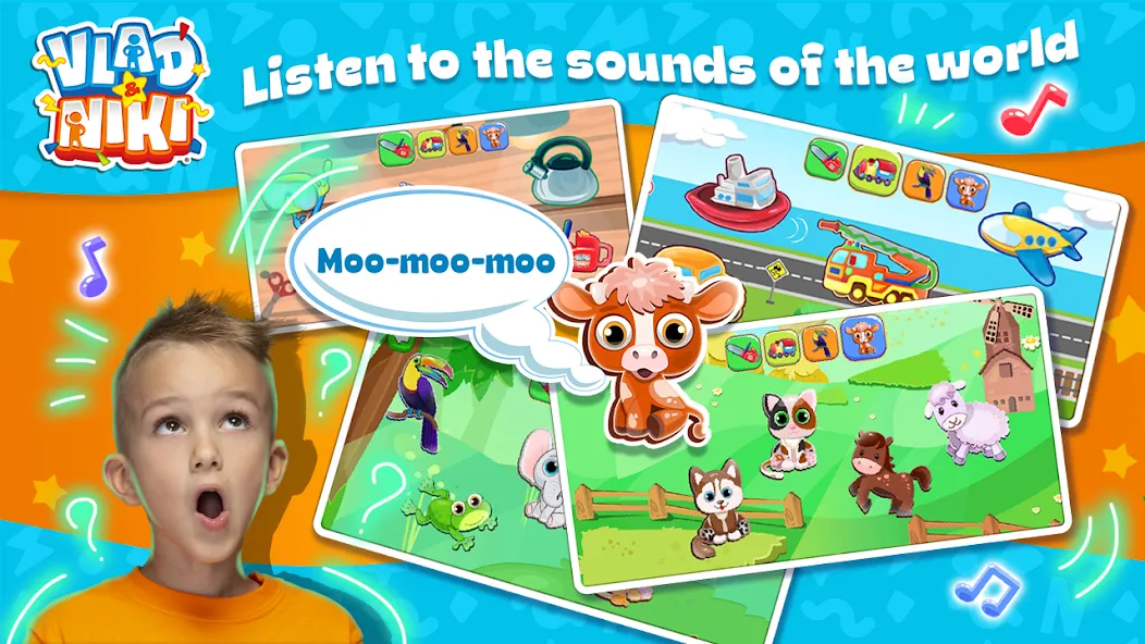Vlad and Niki: Kids Piano  [МОД Много денег] Screenshot 3