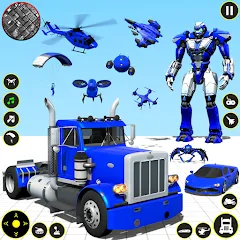 Взломанная Truck Game - Car Robot Games  [МОД Menu] - полная версия apk на Андроид