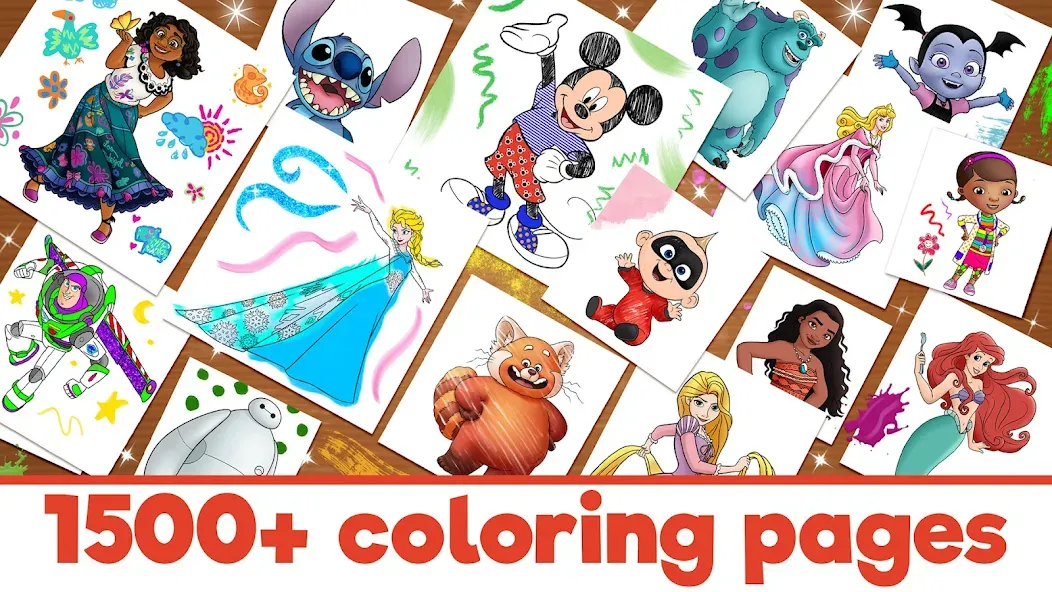 Disney Coloring World (Дисней)  [МОД Все открыто] Screenshot 1