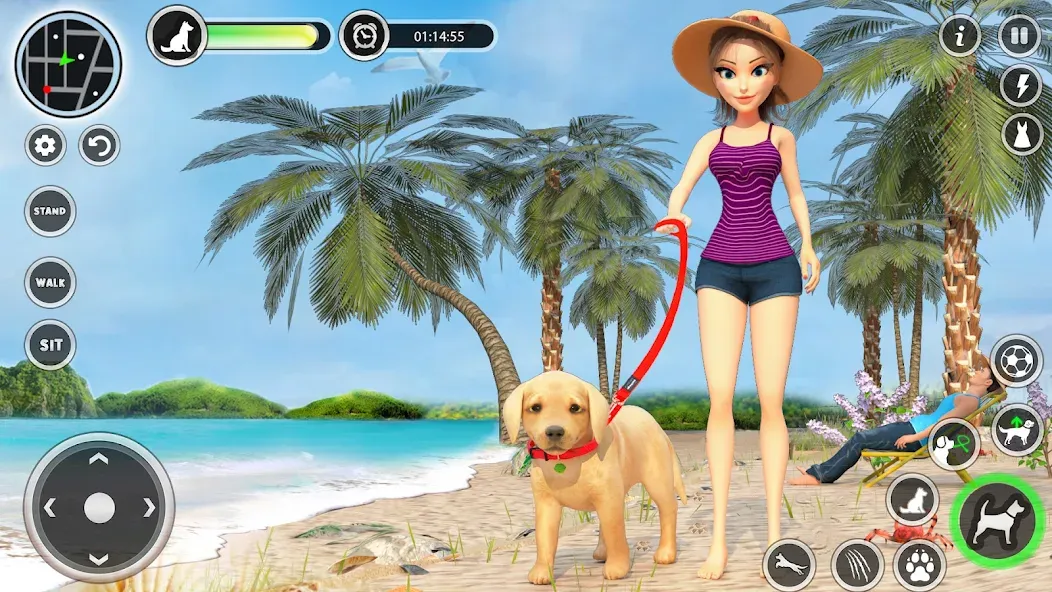 Dog Simulator Pet Dog Games 3D  [МОД Бесконечные монеты] Screenshot 1