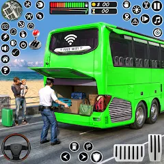 Скачать взломанную Coach Tourist Bus City Driving  [МОД Много монет] - полная версия apk на Андроид