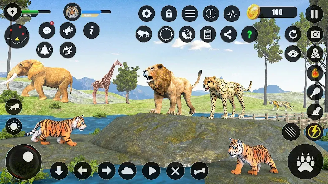 Tiger Simulator Animal Games (Тигровый симулятор  игры с животными)  [МОД Unlocked] Screenshot 5