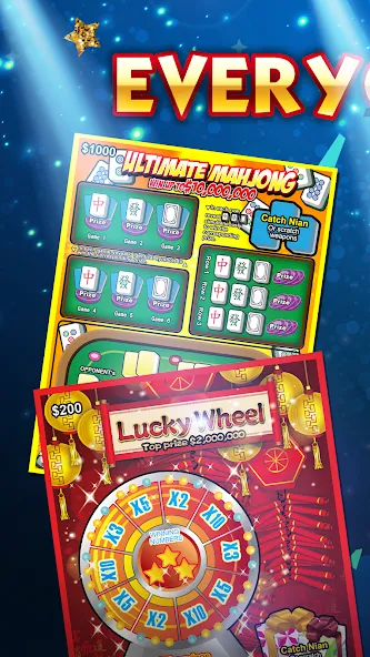 Lottery Scratch Off - Mahjong  [МОД Бесконечные монеты] Screenshot 1