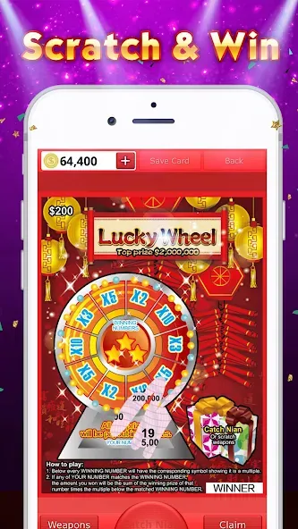 Lottery Scratch Off - Mahjong  [МОД Бесконечные монеты] Screenshot 5