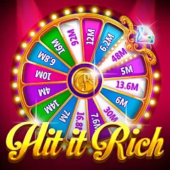 Взломанная Hit it Rich! Casino Slots Game  [МОД Unlocked] - полная версия apk на Андроид