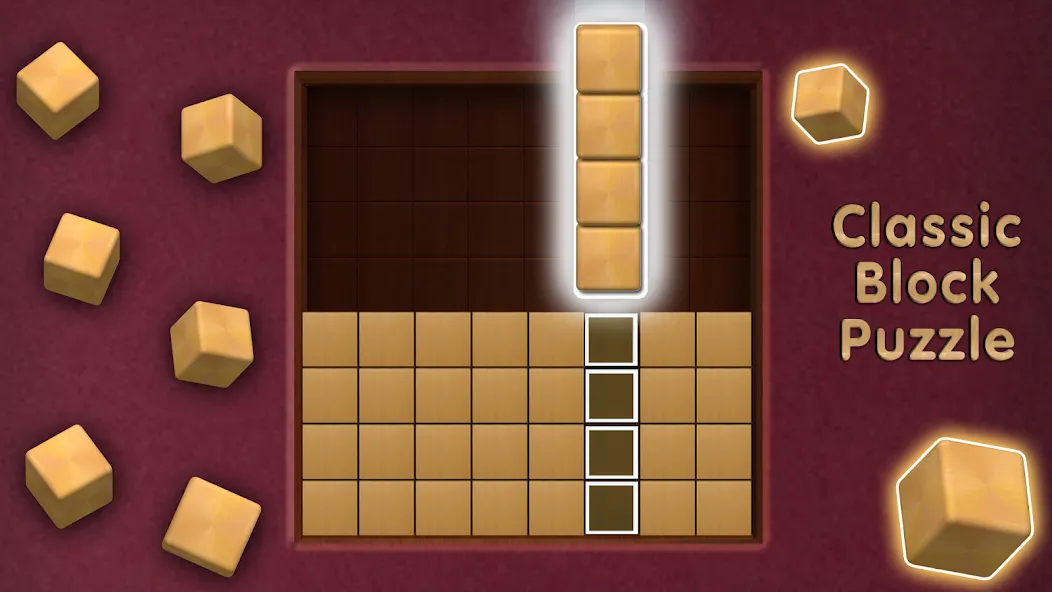 Wooden Cube Block Puzzle (Деревянный кубик головоломка)  [МОД Unlocked] Screenshot 2