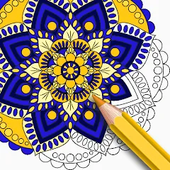 Взлом Mandala Coloring Book Game (Мандала Книга раскрасок  Игра)  [МОД Все открыто] - последняя версия apk на Андроид