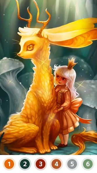 Myth & Fairy Color by Number  [МОД Menu] Screenshot 3