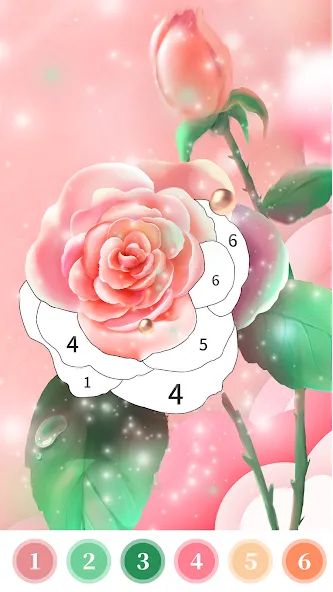 Rose Coloring Book Color Games  [МОД Бесконечные деньги] Screenshot 1
