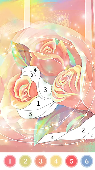 Rose Coloring Book Color Games  [МОД Бесконечные деньги] Screenshot 2