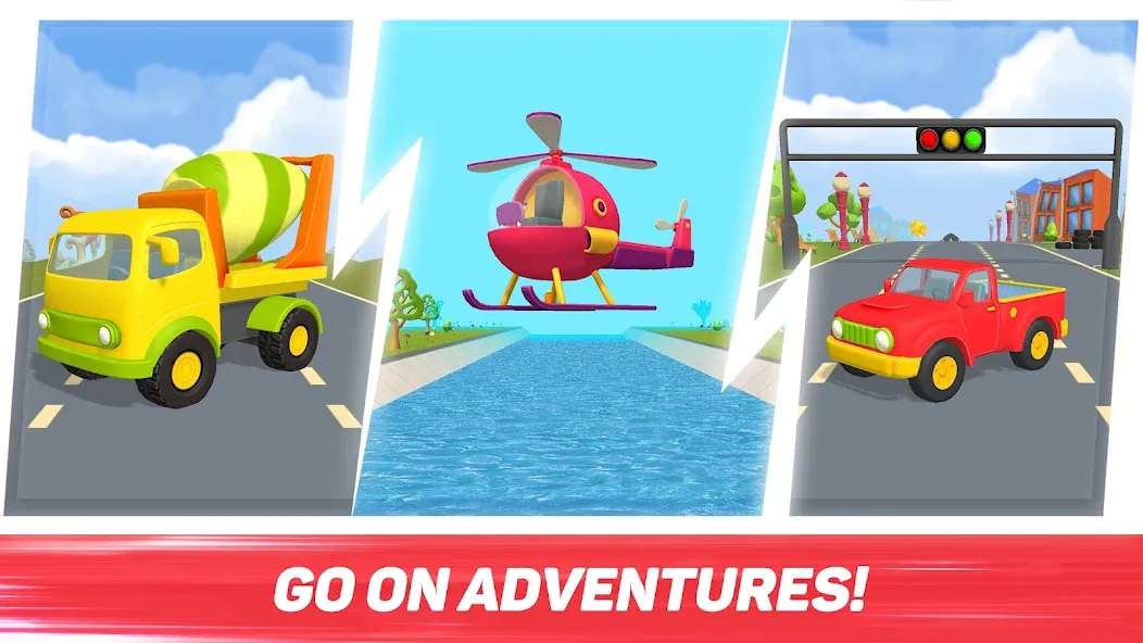 Leo Runner: car games for kids  [МОД Бесконечные деньги] Screenshot 4