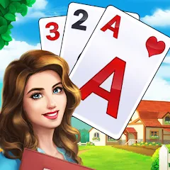 Скачать взлом Tripeaks Solitaire - Home Town  [МОД Много монет] - стабильная версия apk на Андроид