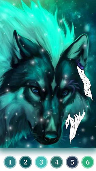 Wolf Coloring Book Color Game (Вульф Колоринг Бук Колор Гейм)  [МОД Все открыто] Screenshot 3