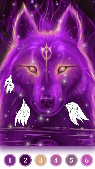 Wolf Coloring Book Color Game (Вульф Колоринг Бук Колор Гейм)  [МОД Все открыто] Screenshot 4