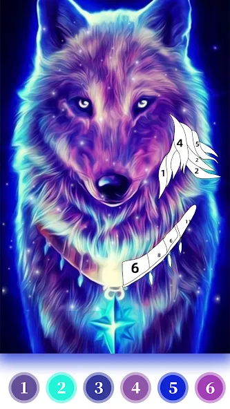 Wolf Coloring Book Color Game (Вульф Колоринг Бук Колор Гейм)  [МОД Все открыто] Screenshot 5